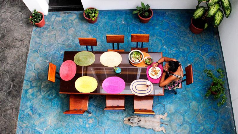 סנטה קרוז הואטולקו Hostal Azul Y Blanco מראה חיצוני תמונה